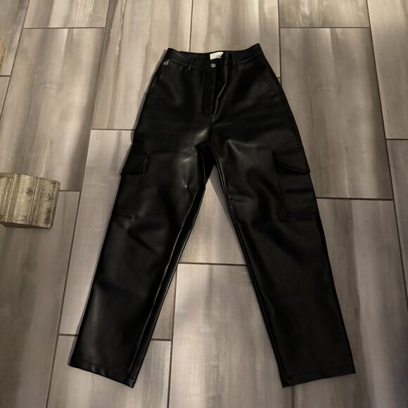 Free People Pants - Free People Faux Leather Cargo Pants